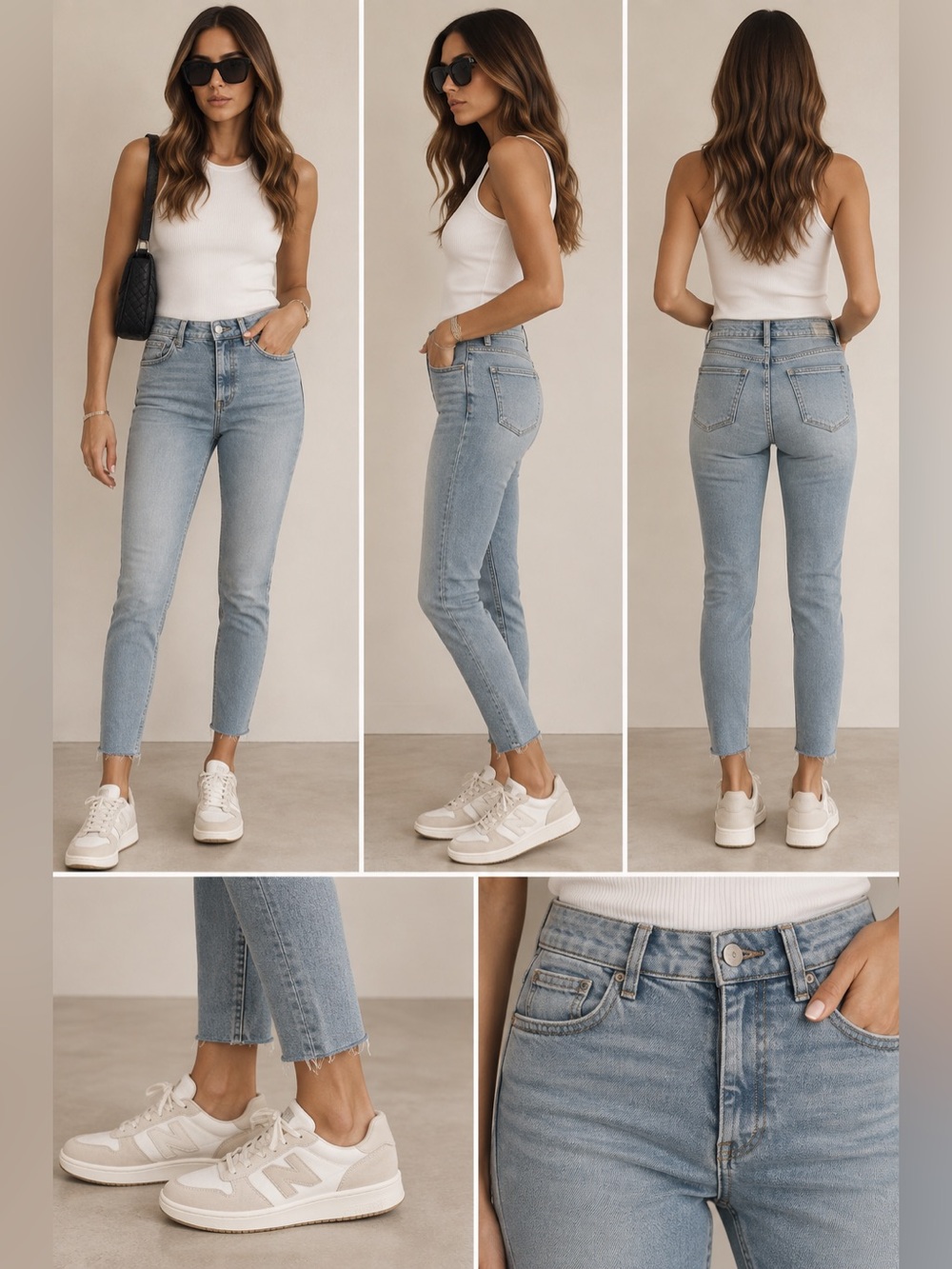 Zara Pale Blue High-Rise Skinny Jeans